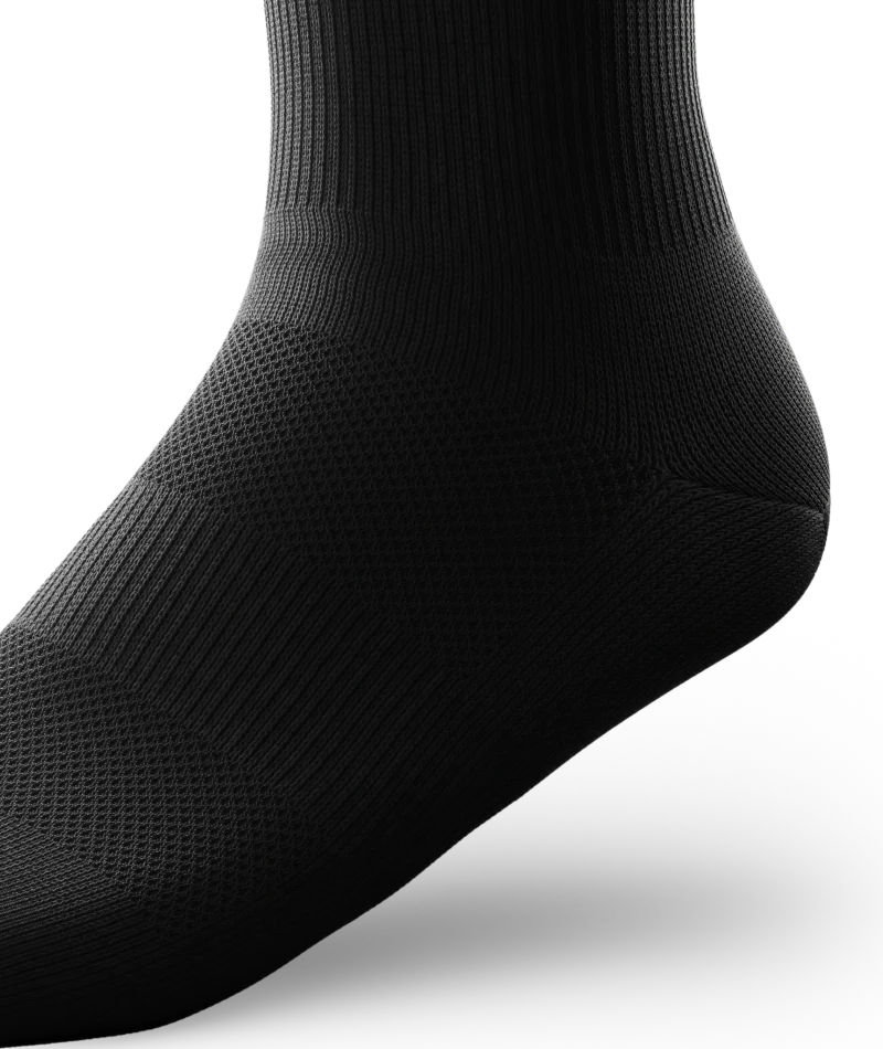 Flagship Black Athletic Crew Socks - Image 6